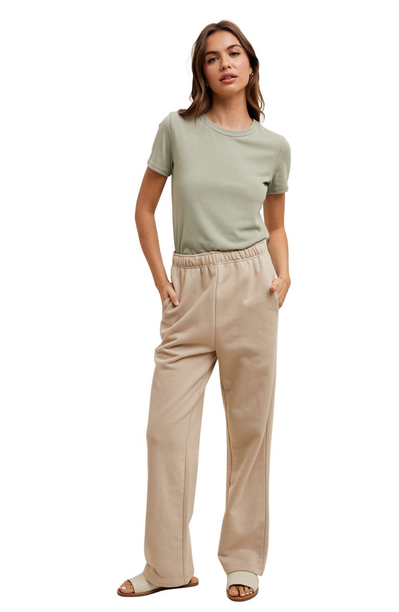 WISHLIST Straight Leg Sweatpants, Alternate, color, Taupe