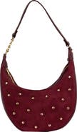 Persaman New York Studded Suede Shoulder Bag