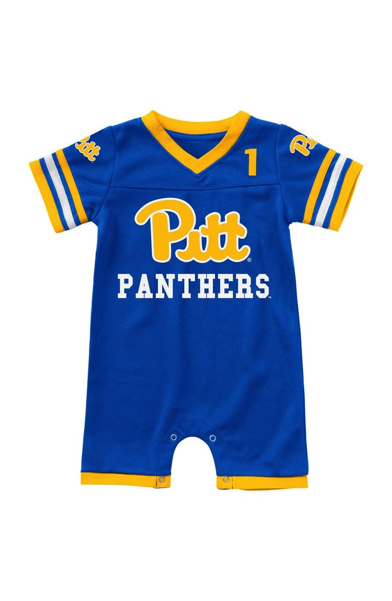 COLOSSEUM Infant Colosseum Royal Pitt Panthers Bumpo Football Romper, Main, color, Royal