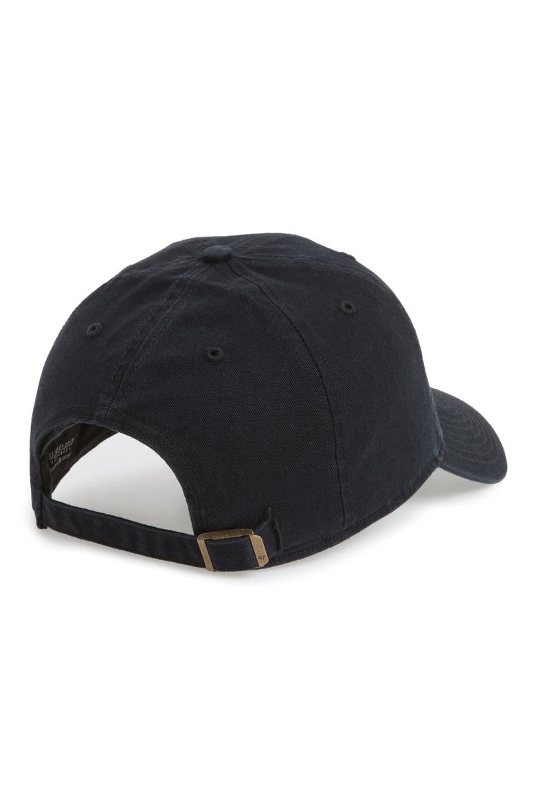 NY Yankees Metallic Embroidery Baseball Cap, Alternate, color, BLACK