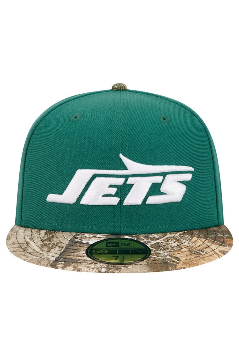 Men's New Era Green New York Jets Active Two-Tone Camo 59FIFTY Fitted Hat, Alternate, color, Green