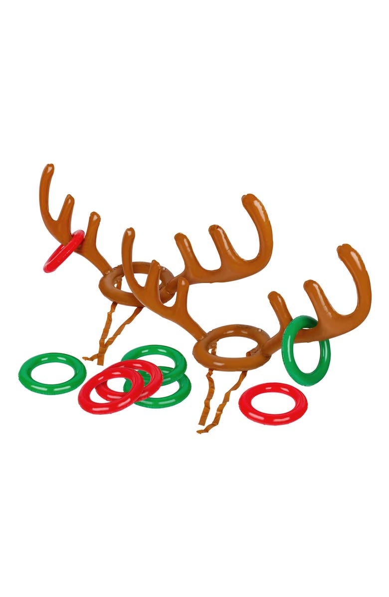 BROOKSTONE Inflatable Antler Toss Game, Alternate, color, Brown