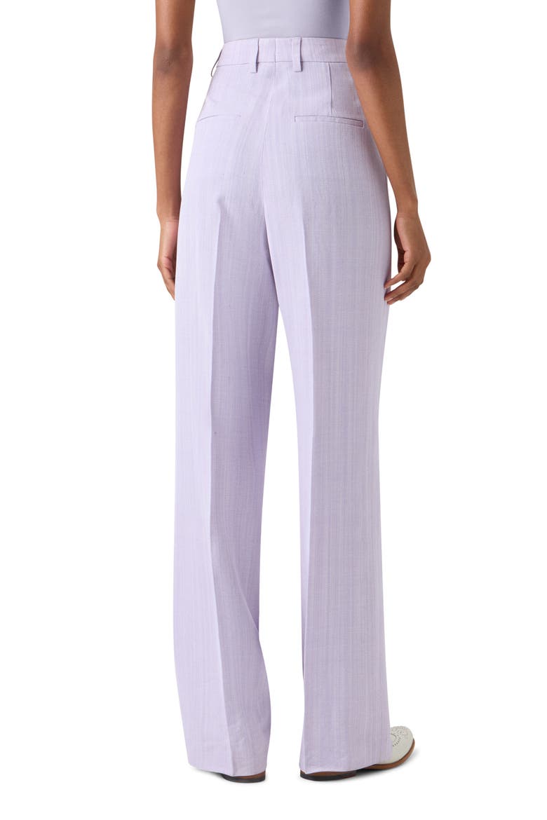 Forest Melangé Straight Leg Trousers, Alternate, color, MALVA