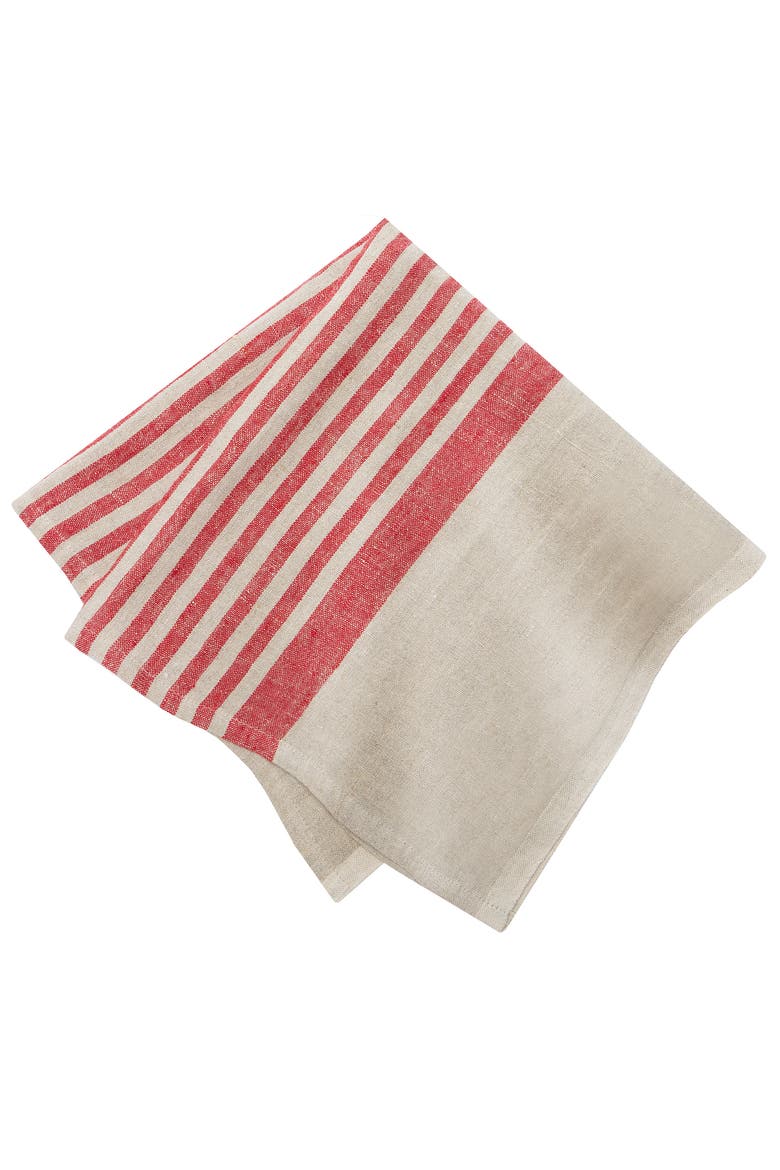 Brittany Napkins - Set of 4, Alternate, color, Natural, Red 20" x 20"