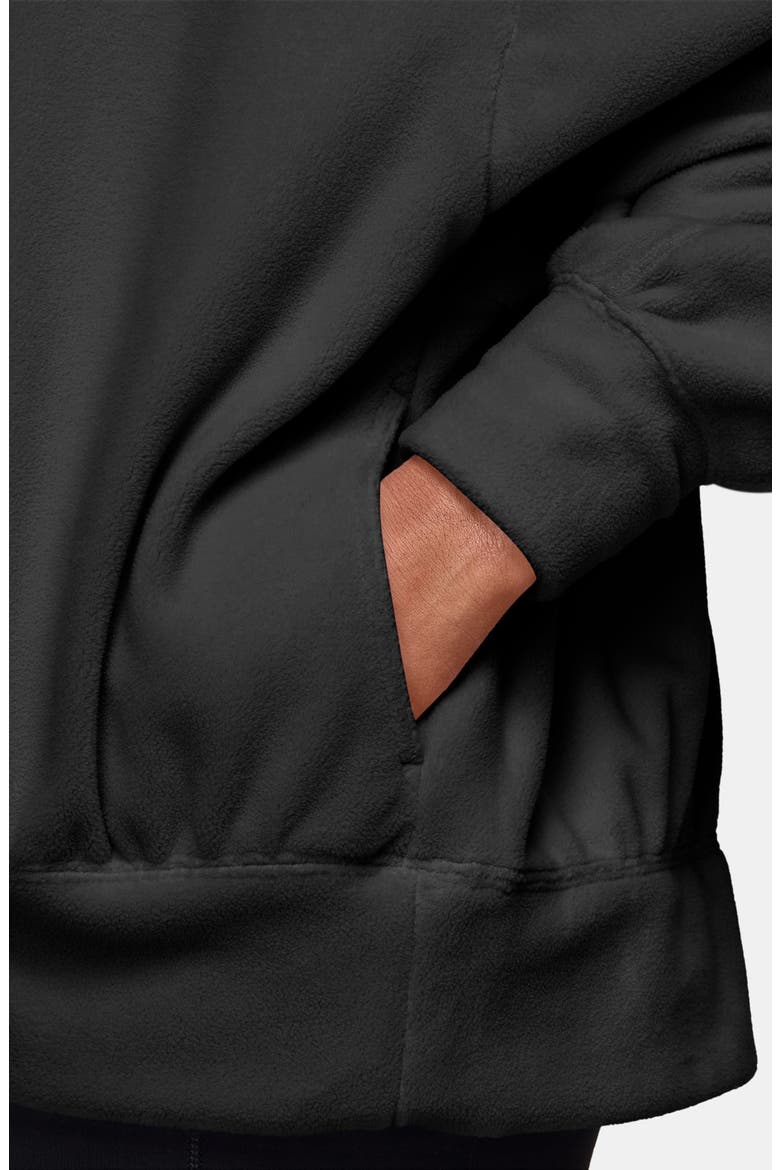 Therma-FIT One Polar Fleece Hoodie, Alternate, color, BLACK/ WHITE