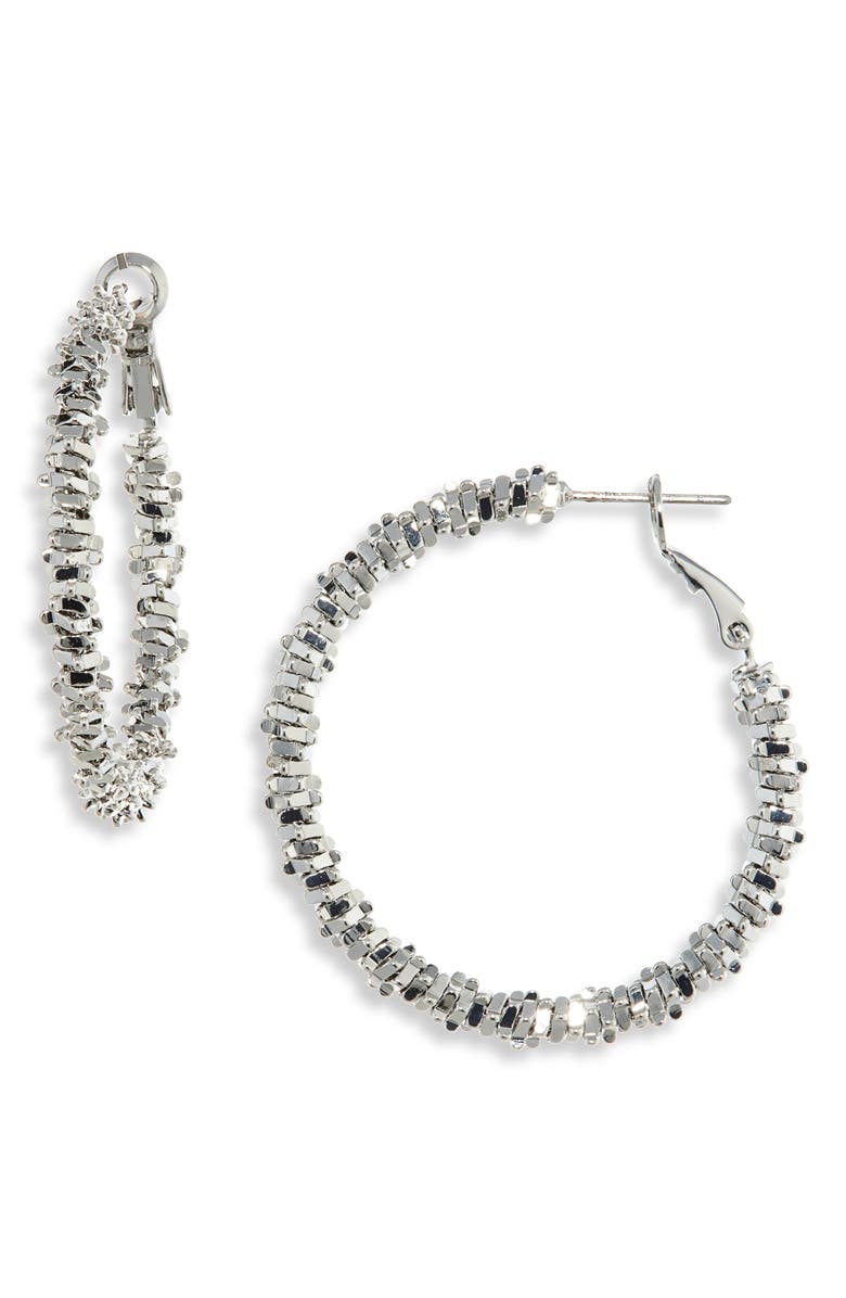 Nordstrom Beaded Hoop Earrings, Main, color,