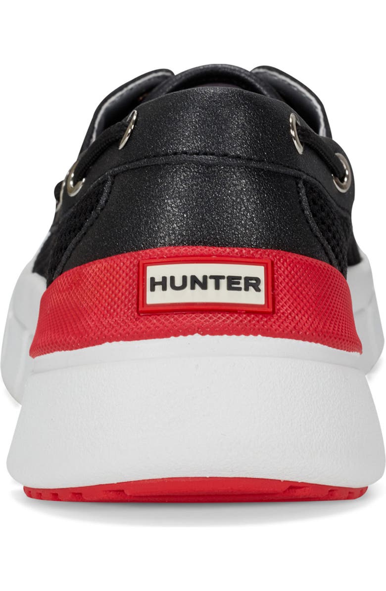 Hunter Sasa Boat Shoe, Alternate, color, Black