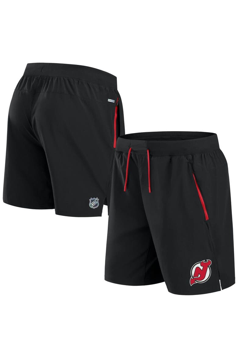 Men's Fanatics Black New Jersey Devils Authentic Pro Rink Performance Shorts, Main, color, Black