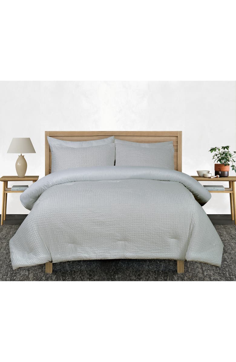ENCHANTE 3-Piece Waffle Knit Comforter Set, Main, color,