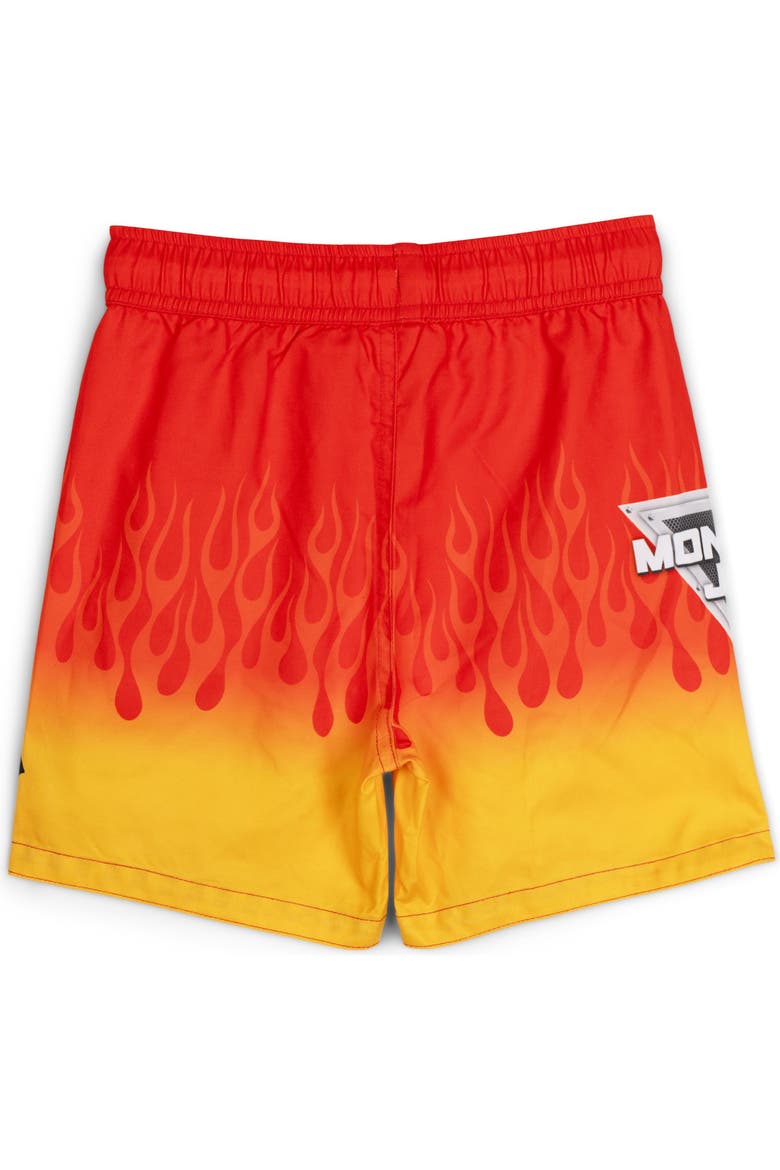 Swimwear Swim Trunks, Alternate, color, Grave Digger Flame