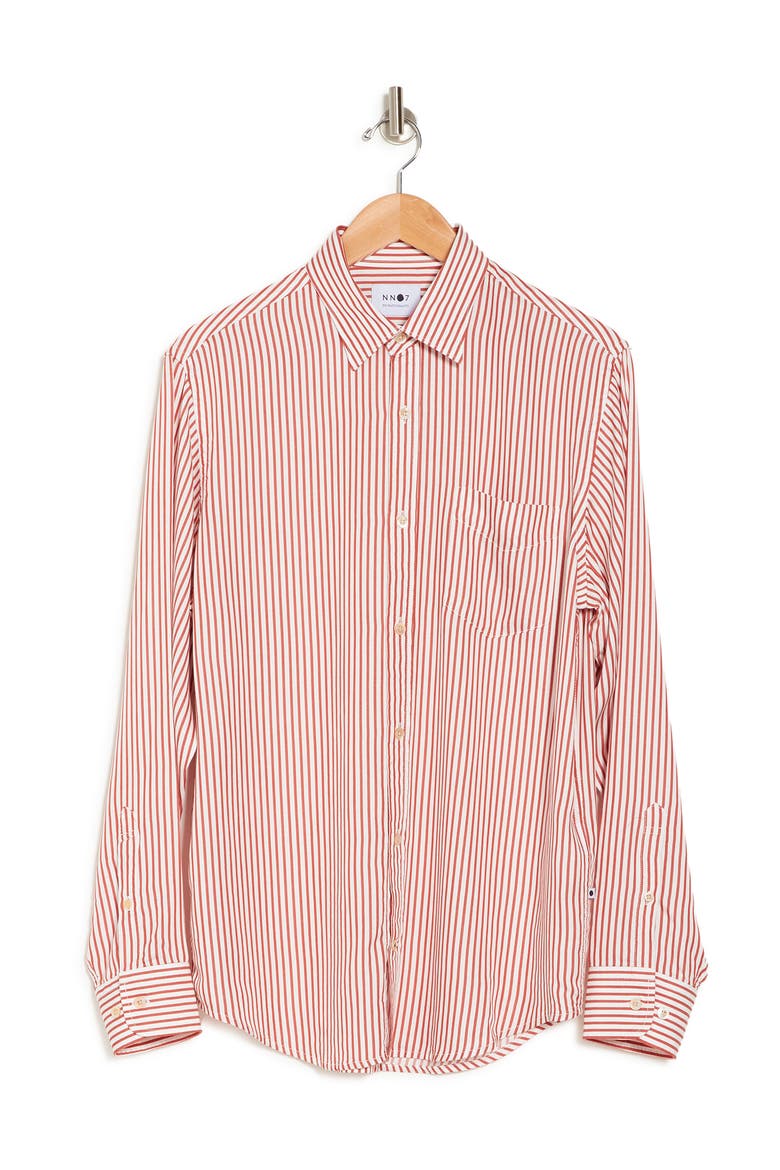 Deon 5112 Stripe Button-Up Shirt, Alternate, color, 751 BURNED ORANGE STRIPE
