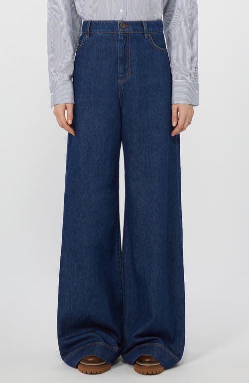 Weekend Max Mara Ciro Wide Leg Jeans In Blue