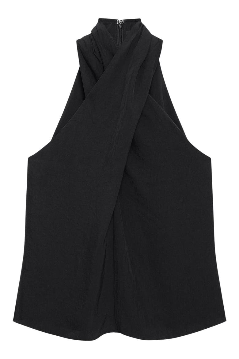 Front Twist Sleeveless Top, Alternate, color, BLACK - 001
