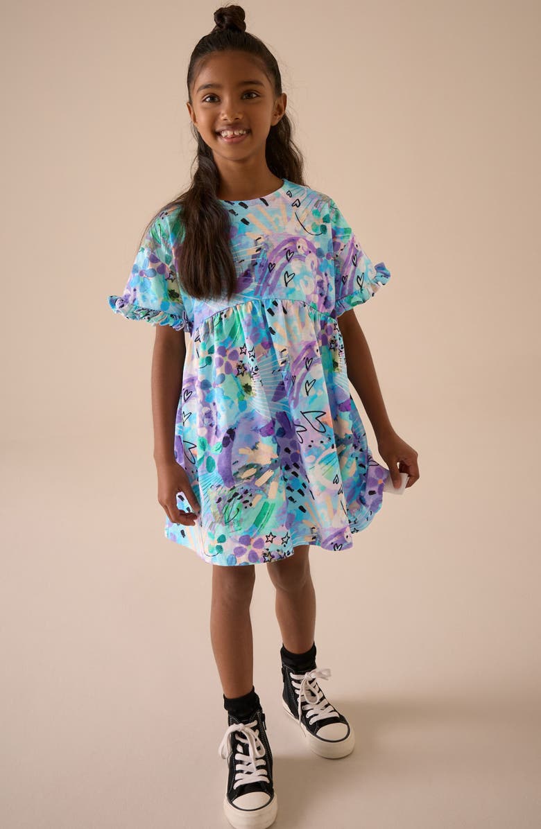 NEXT Kids' Empire Waist Cotton T-Shirt Dress, Alternate, color,