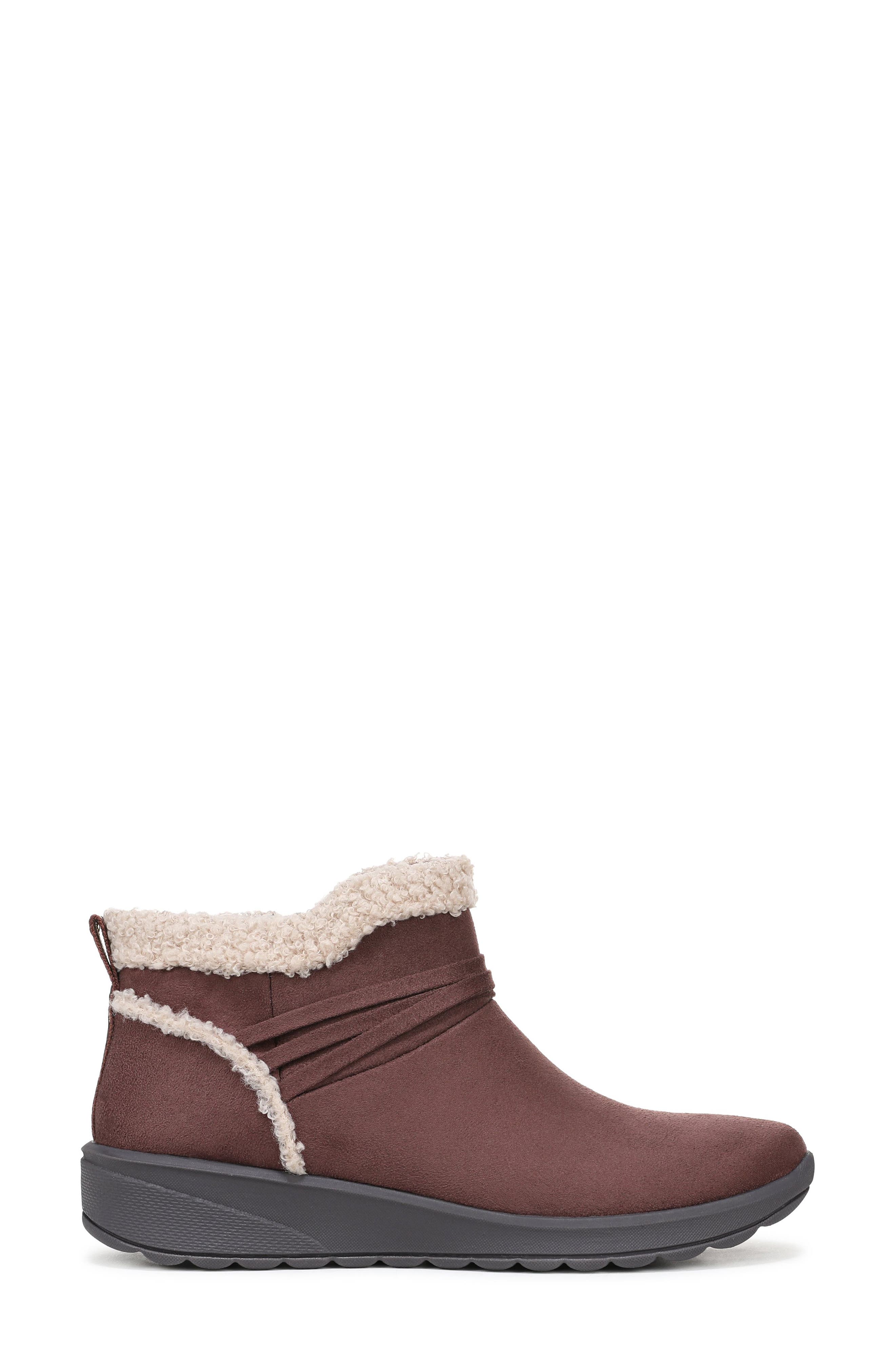 LifeStride Glendale Faux Fur Trim Bootie, Alternate, color, Coffee