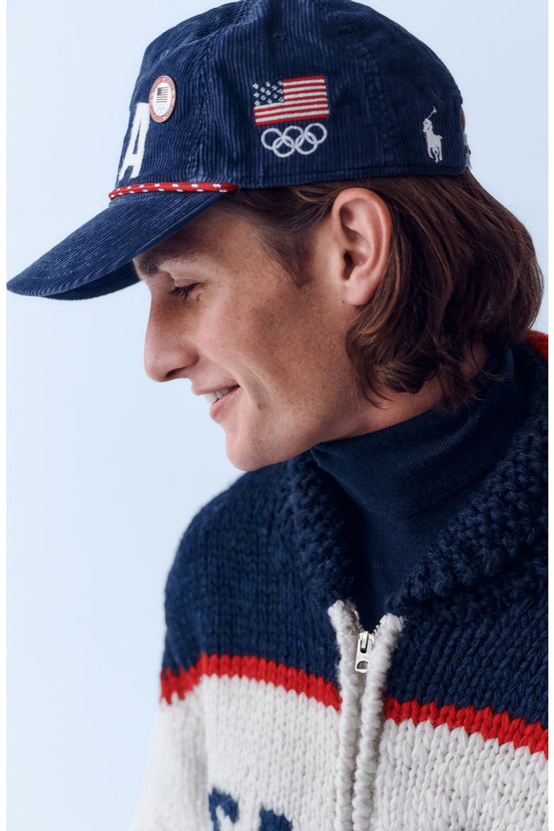 Vint Team USA Corduroy Snapack Baseball Cap, Alternate, color, GRAPHIC NAVY
