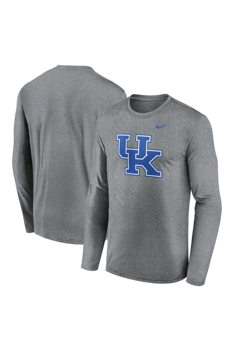 Men's Nike Heather Gray Kentucky Wildcats Primetime Primary Legend Long Sleeve T-Shirt, Main, color, Heather Gray