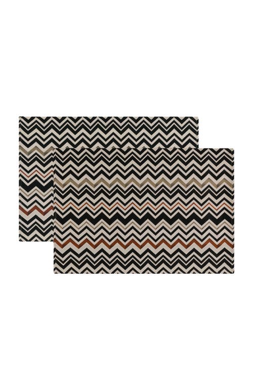Missoni Home Pair Of Belfast Placemats In Black