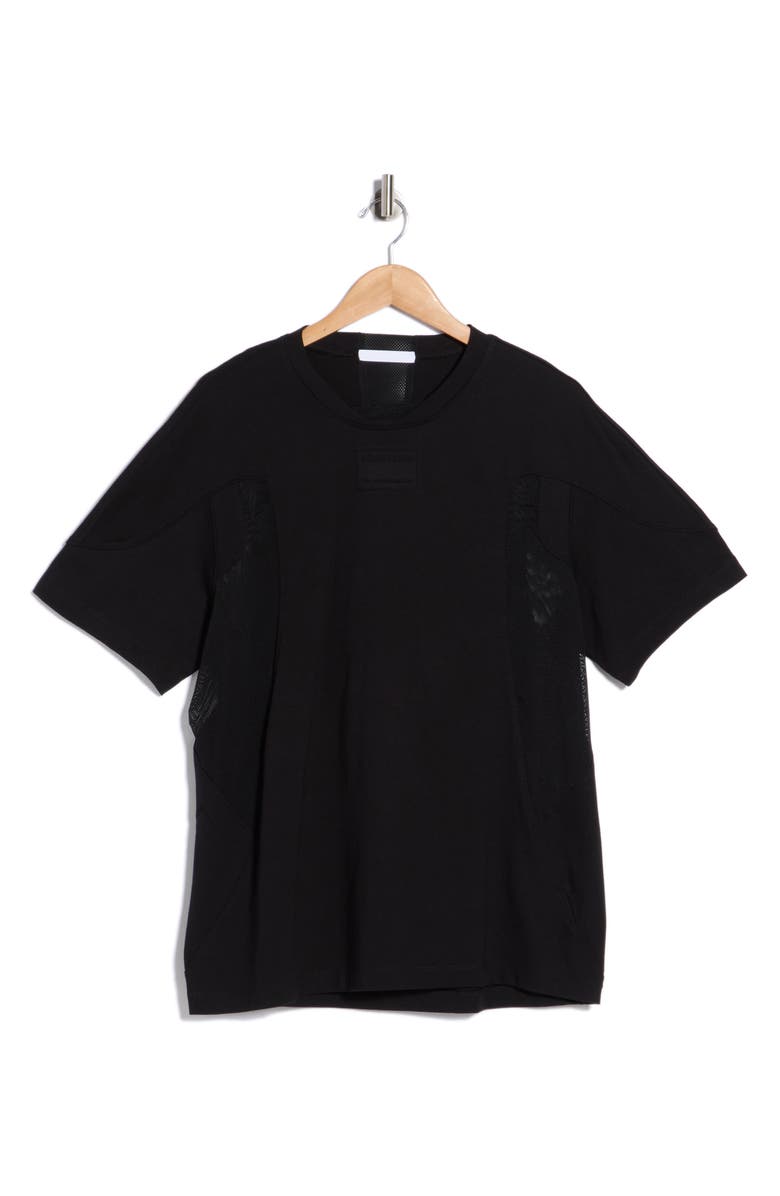 Helmut Lang Sport Seam Mesh Paneled T-Shirt, Alternate, color, Black