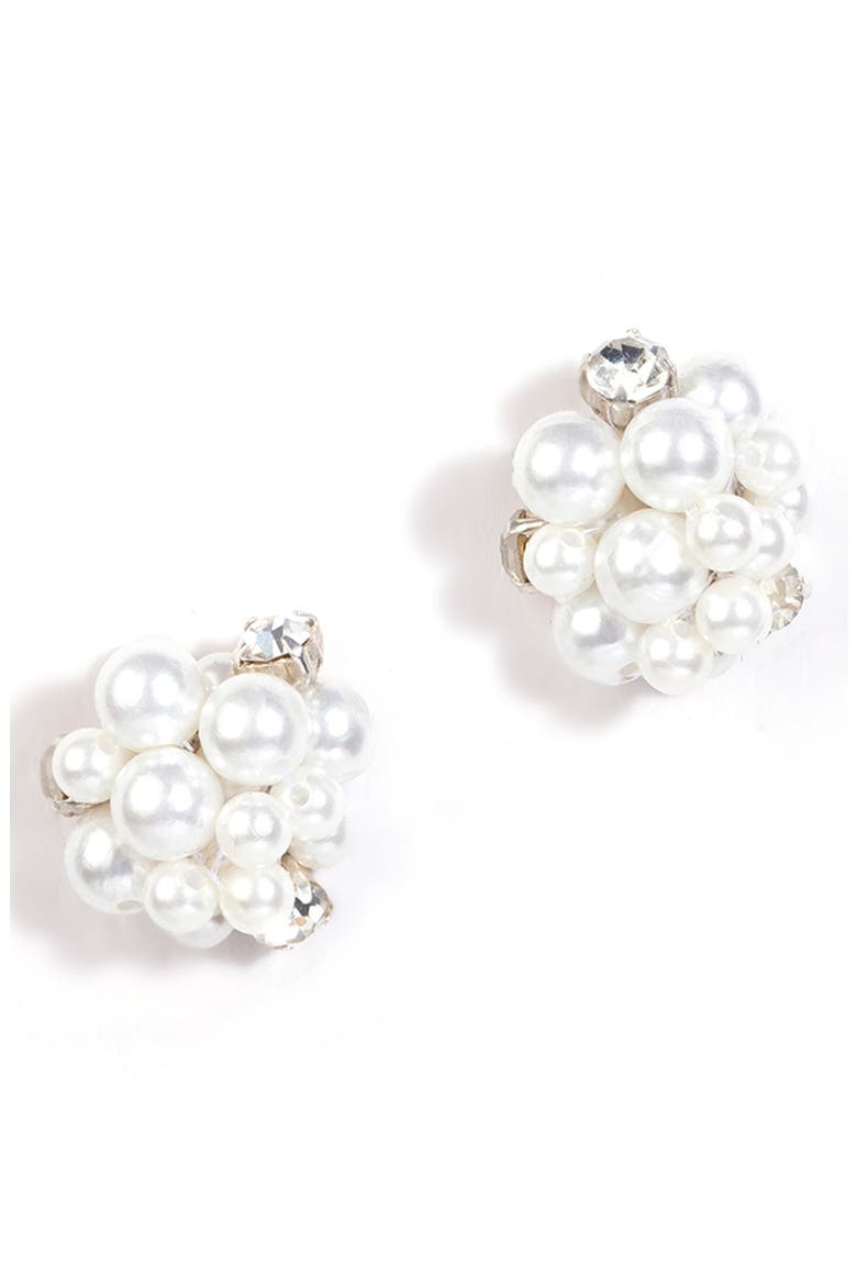 Shefali Imitation Pearl Earrings, Main, color, IVORY
