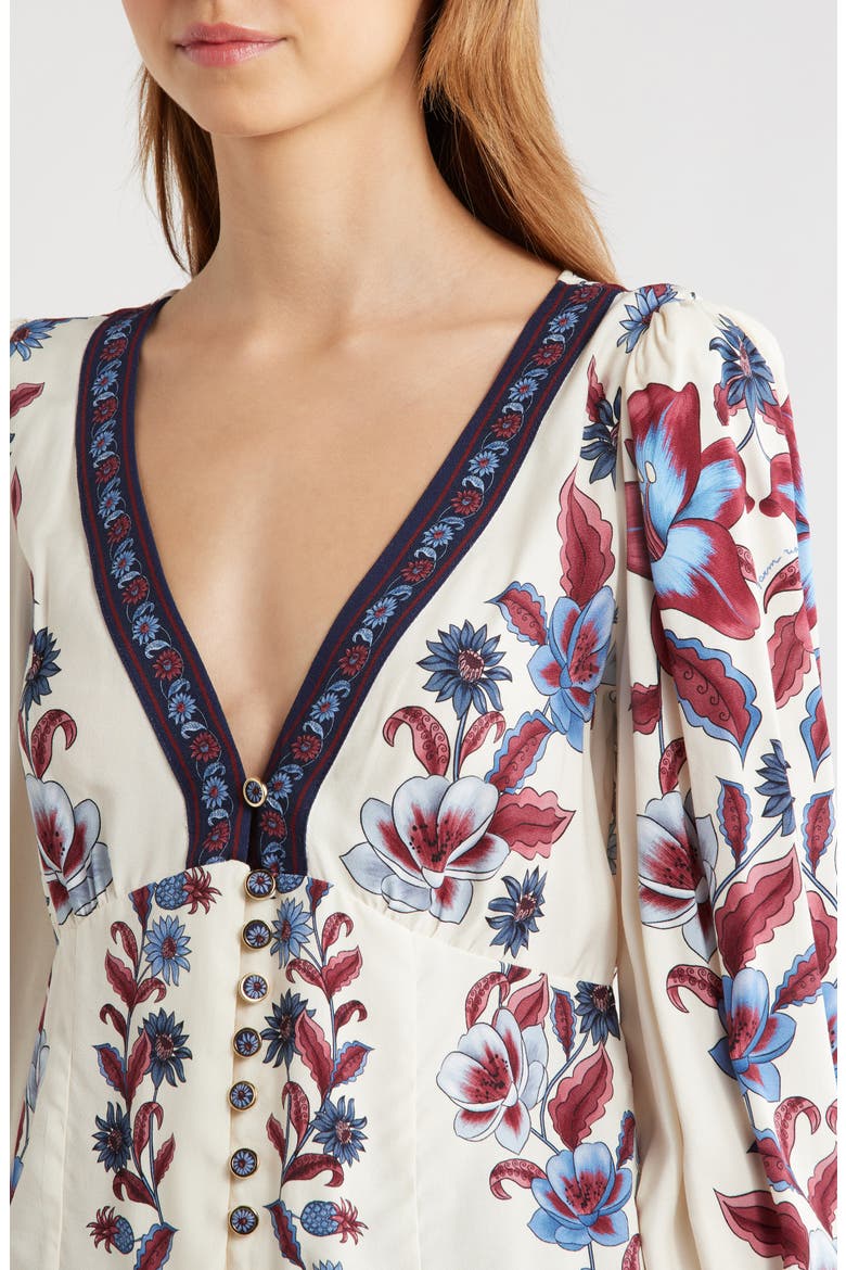 Malu Floral Top, Alternate, color, OFF WHITE