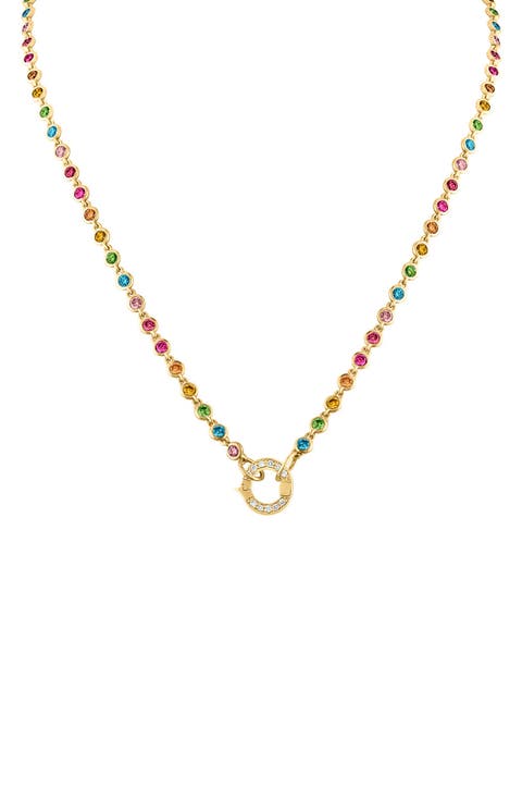 22" Closure Necklace in Rainbow