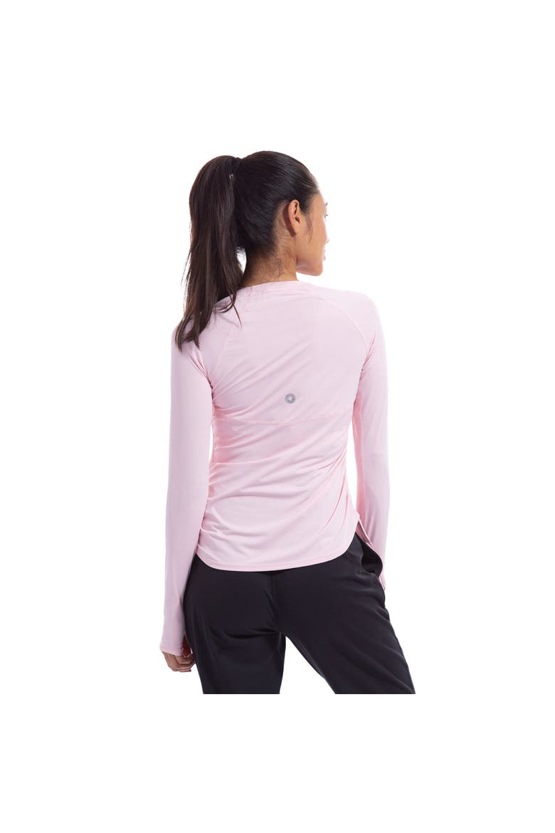 Women's Sun and UV Protection Drawstring Crew Shirt, Alternate, color, Tickle Me Pink