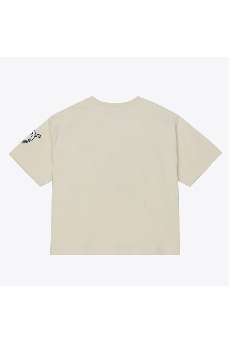 Women's Mitchell & Ness  Cream San Diego Padres Cooperstown Yacht Rock Boxy Cropped T-Shirt, Alternate, color, Cream