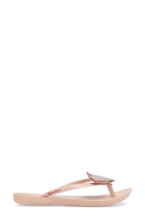 Ipanema Wave Heart Flip Flop In Pink/rose