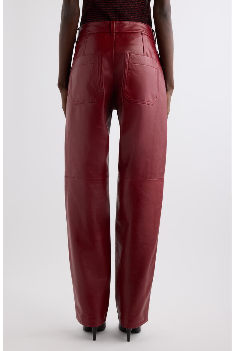 Valka Leather Pants, Alternate, color, DEEP RED
