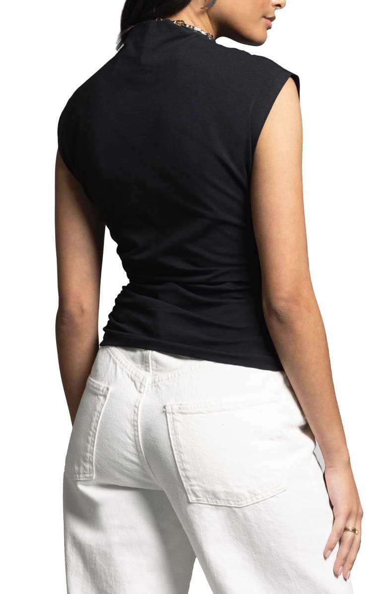 WEEKEND LOS ANGELES Simone Stretch Pima Cotton Top, Alternate, color, Black