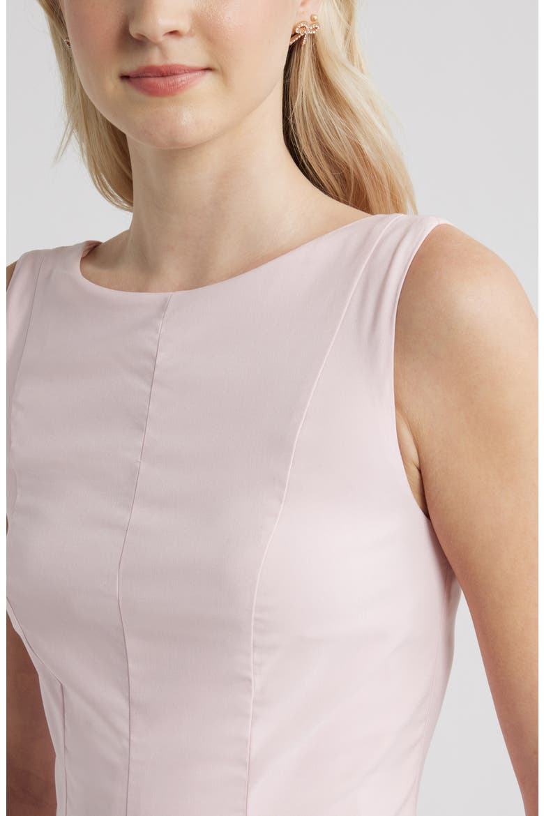 Bateau Neck Fit & Flare Minidress, Alternate, color, PINK BALM