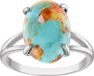 FZN Sterling Silver Turquoise Ring
