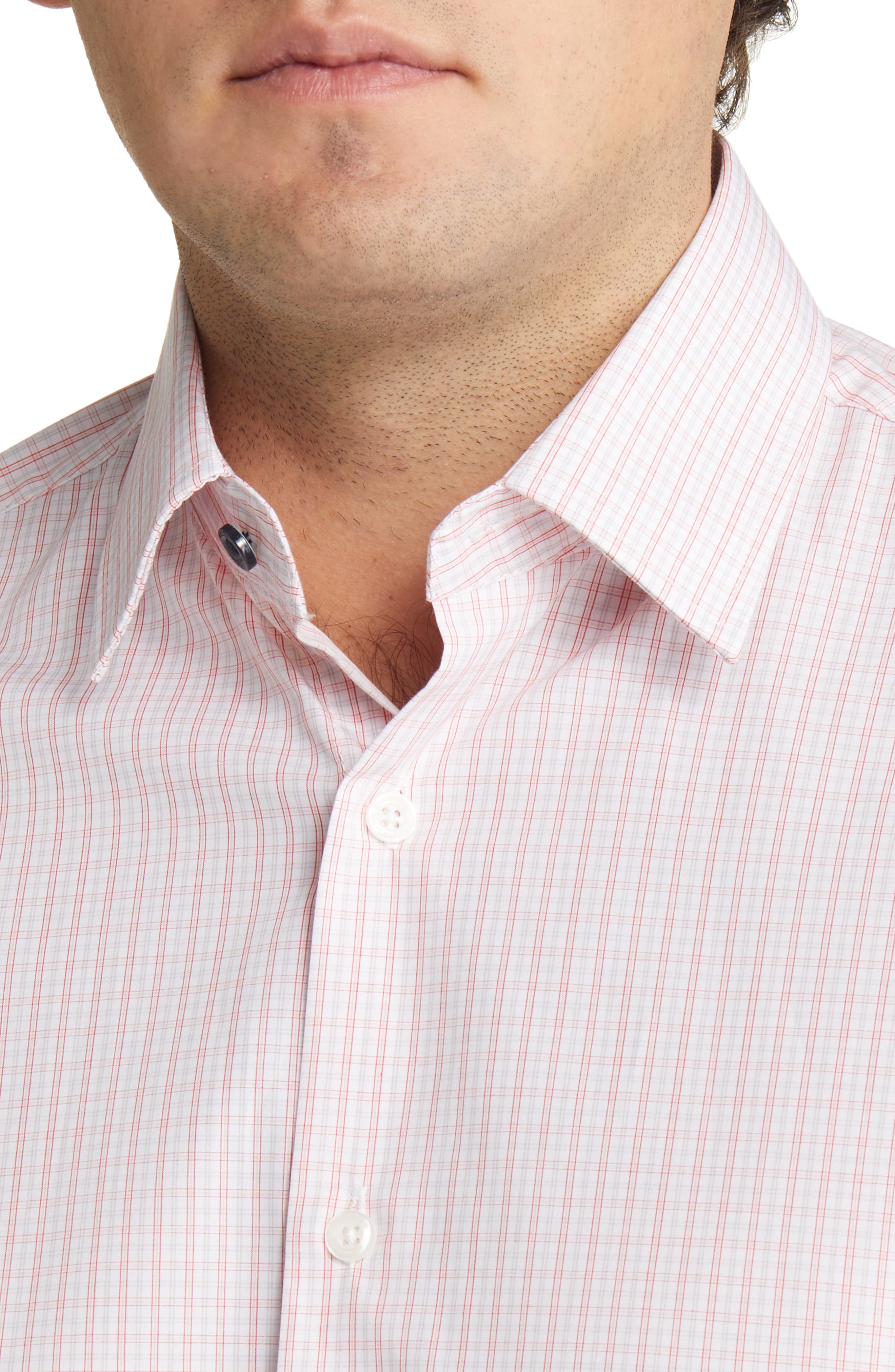 Men's Tailored Fit Check Dress Shirt - image 4