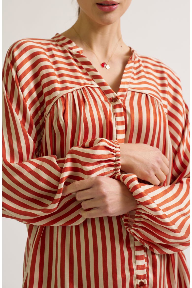 Madeleine Maternity & Nursing Blouse, Alternate, color, Copper