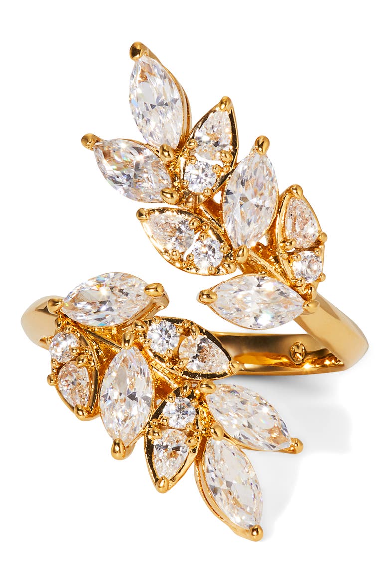 Ravish Vine Cubic Zirconia Ring, Main, color, GOLD