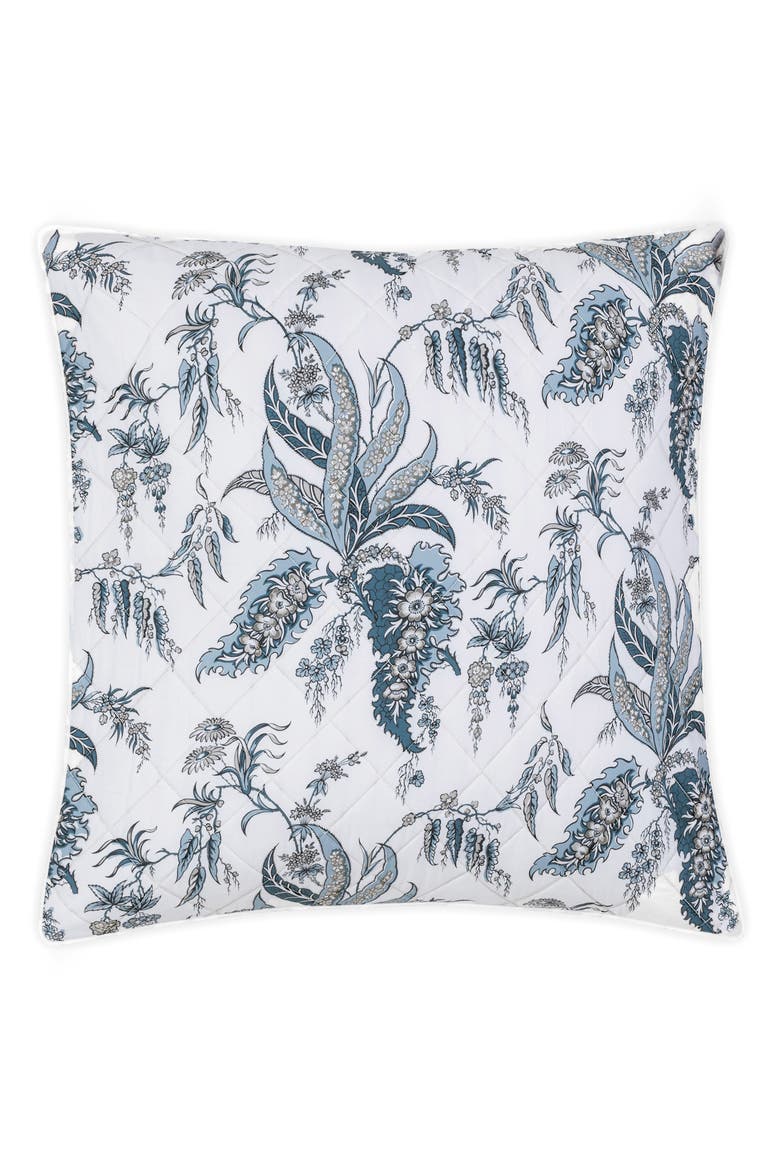 Apolline Quilted Euro Sham, Main, color, MEDITERRANEAN