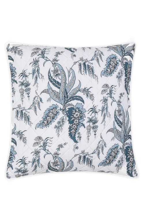 Matouk Apolline Quilted Euro Pillow Sham in Mediterranean 