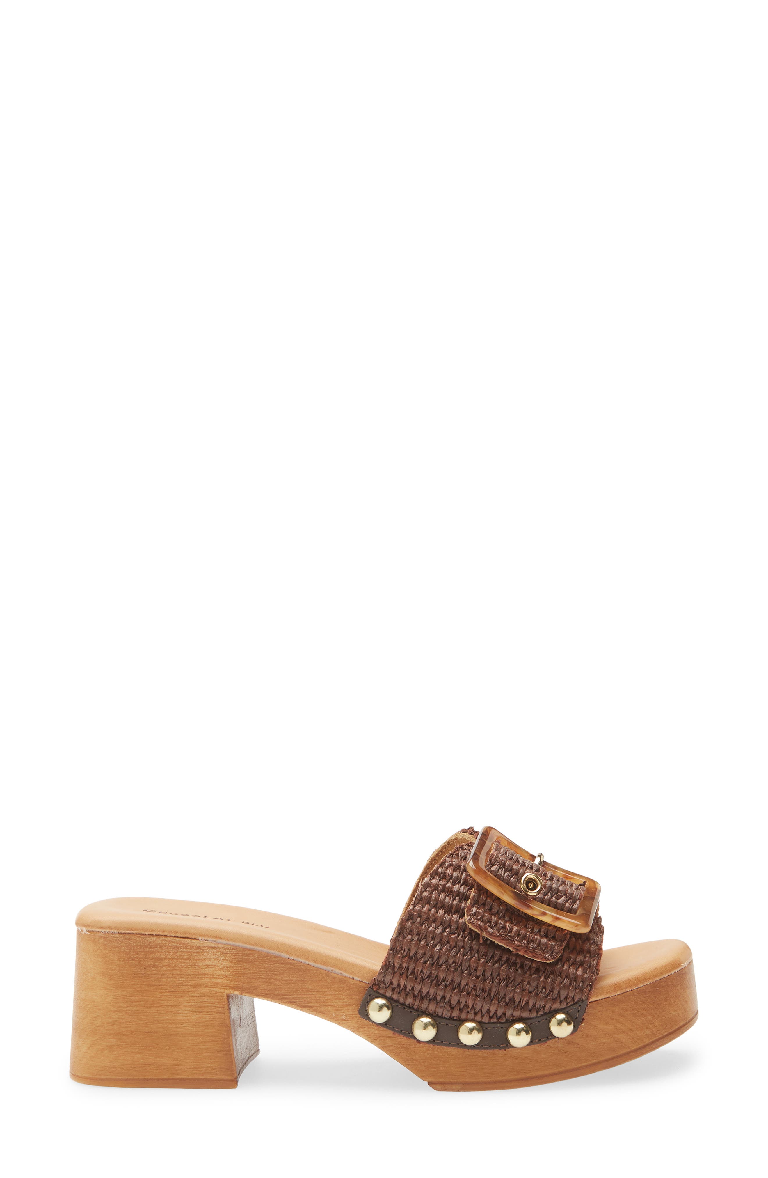 Chocolat Blu Lari Platform Sandal, Alternate, color, Brown Raffia