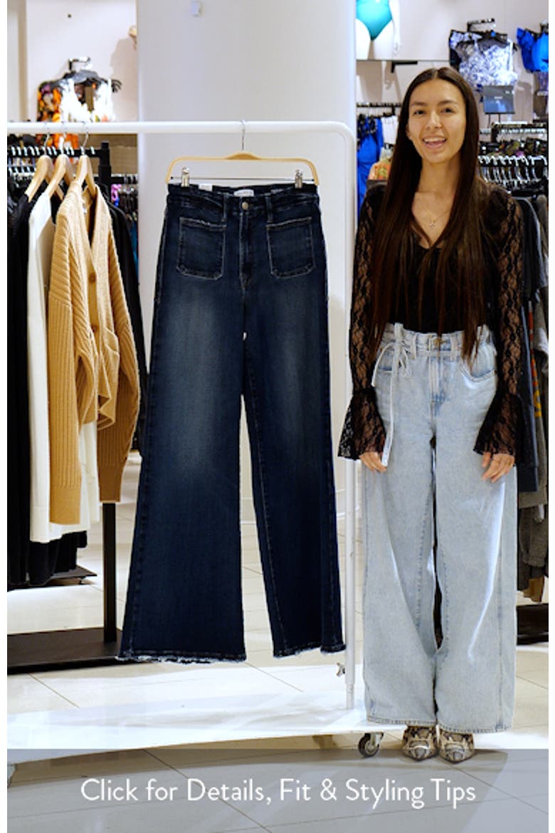 Soft-Tech Good Waist Patch Pocket High Waist Palazzo Jeans video