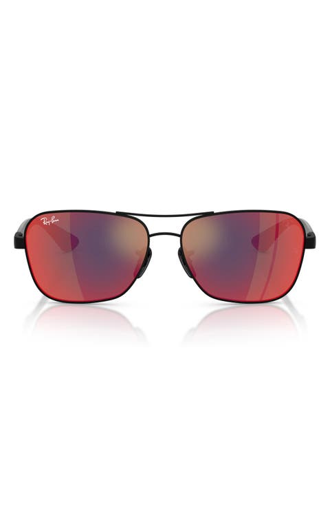 x Scuderia Ferrari 58mm Square Sunglasses