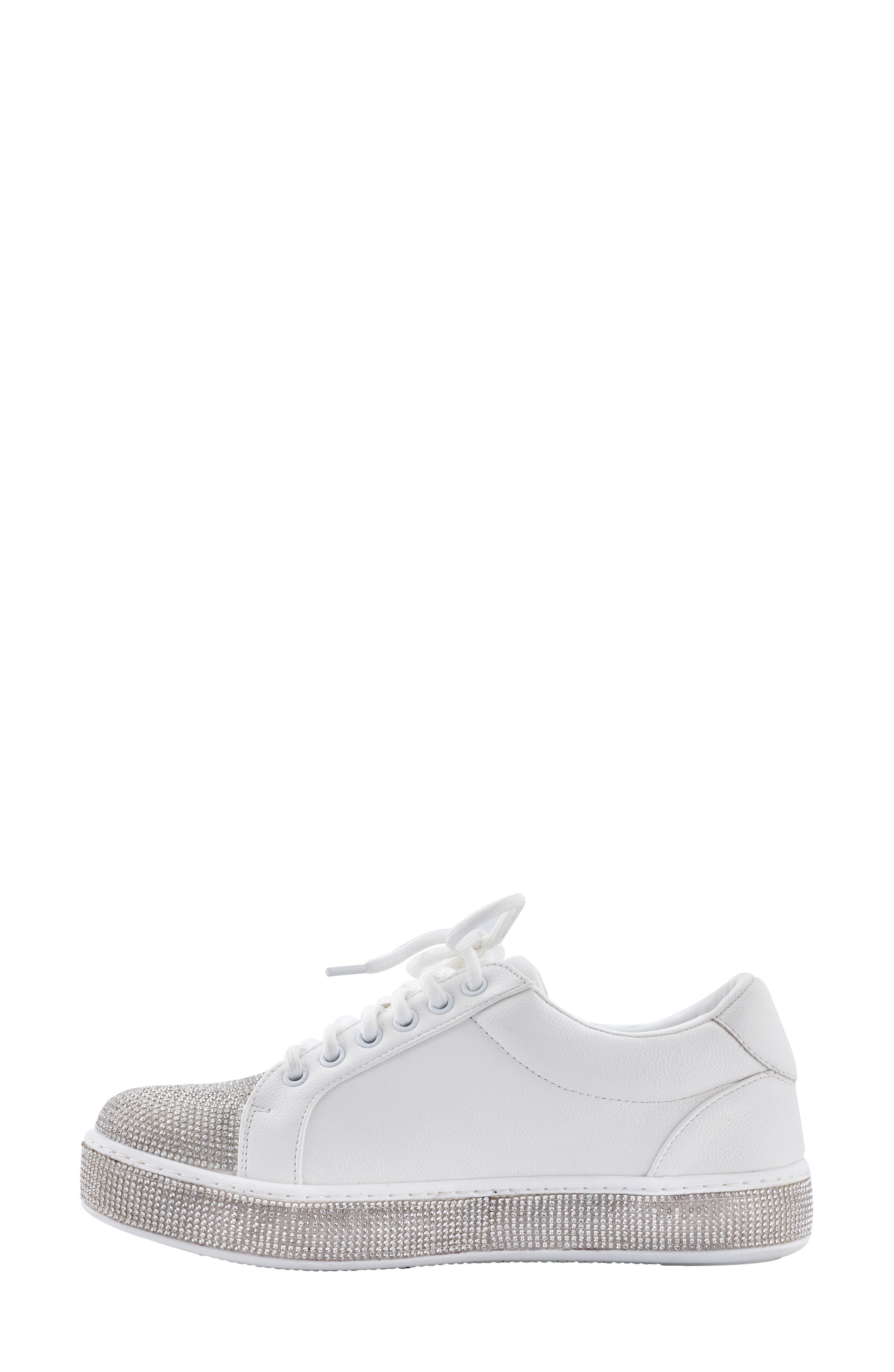 LADY COUTURE Legend Rhinestone Sneaker, Alternate, color, White