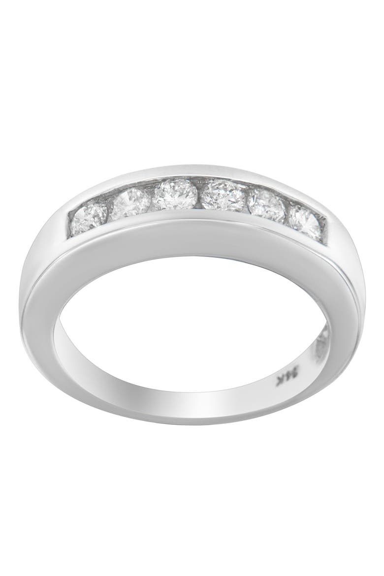 14K White Gold 3/4ct. TDW Diamond Channel Band Ring, Main, color, White