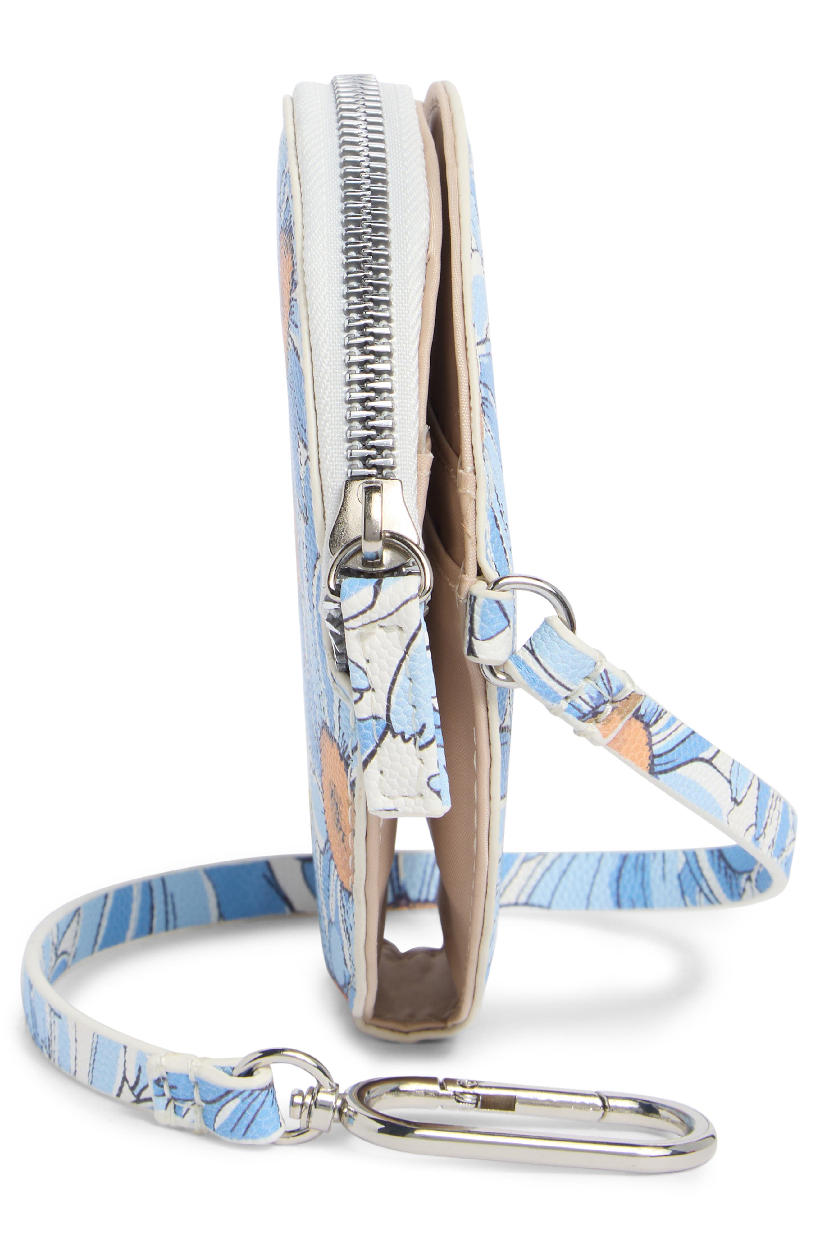 MUNDI SMALL LEATHER GOODS Ashley Floral Wristlet Clutch, Alternate, color, Daisyland