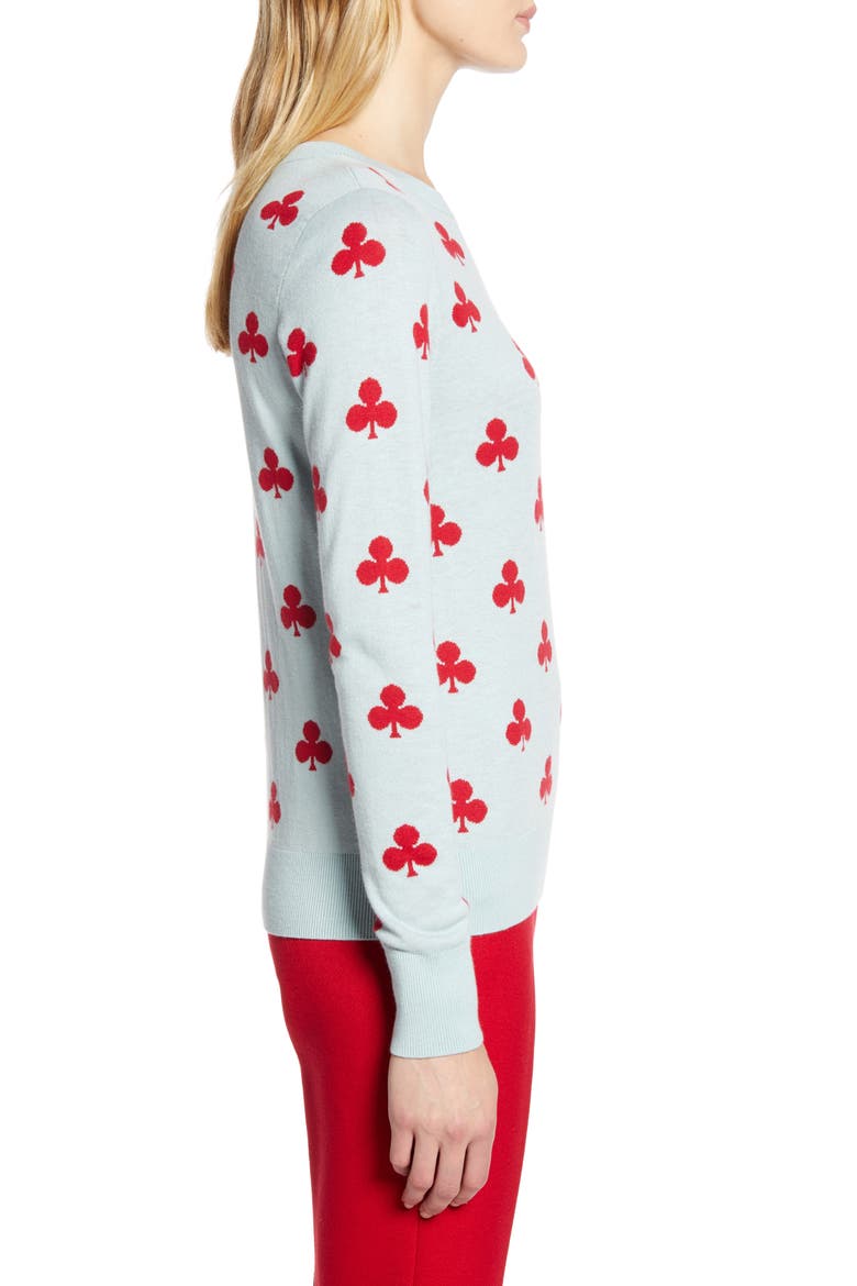x Atlantic-Pacific Clover Sweater (Nordstrom Exclusive), Alternate, color, BLUE ITS IN THE CARDS PRINT