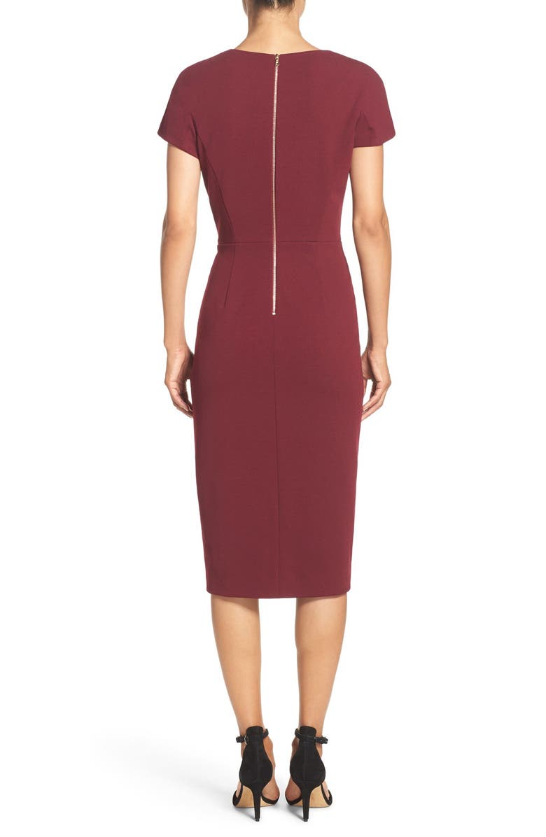 Maggy London Asymmetrical Sheath Dress, Alternate, color,
