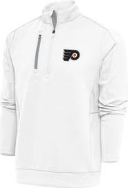 ANTIGUA Men's Antigua White Philadelphia Flyers Special Edition 2.0 Generation Quarter-Zip Pullover Top