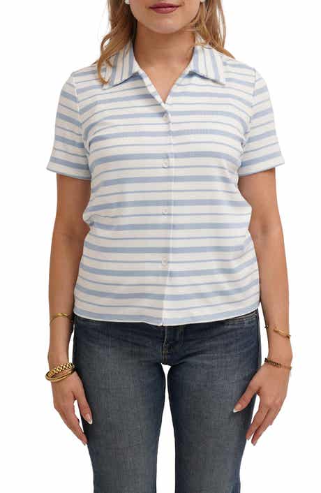 CYRUS Striped Button Front Shirt