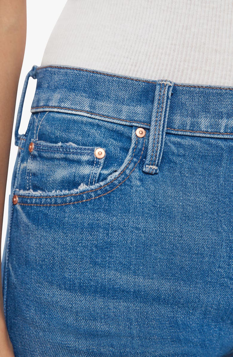 MOTHER The Smarty Pants Skimp High Waist Straight Leg Jeans, Alternate, color,