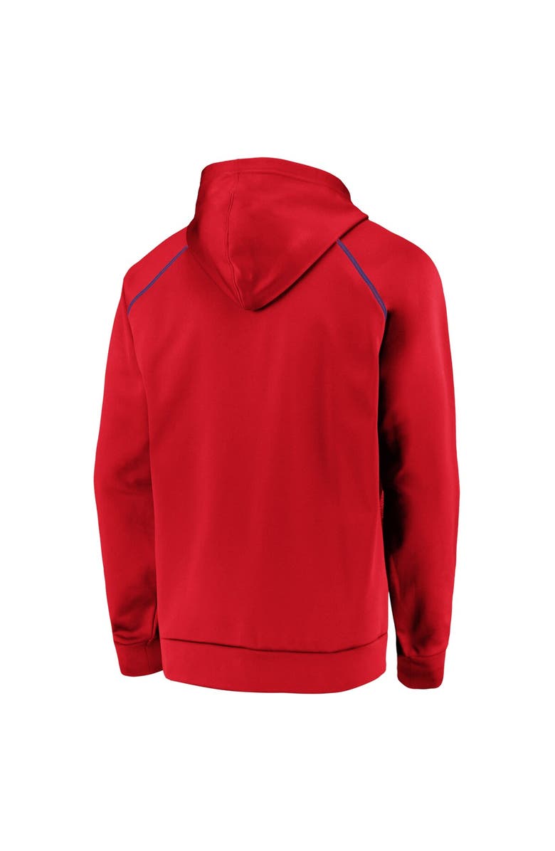 FANATICS Men's Fanatics Branded Heathered Charcoal/Red LA Clippers Game Day Ready Raglan Pullover Hoodie, Alternate, color, 